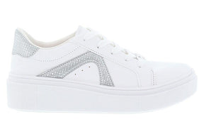 Tenis Vizzano Casual Branco e prata