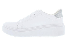 Tenis Vizzano Casual Branco e prata