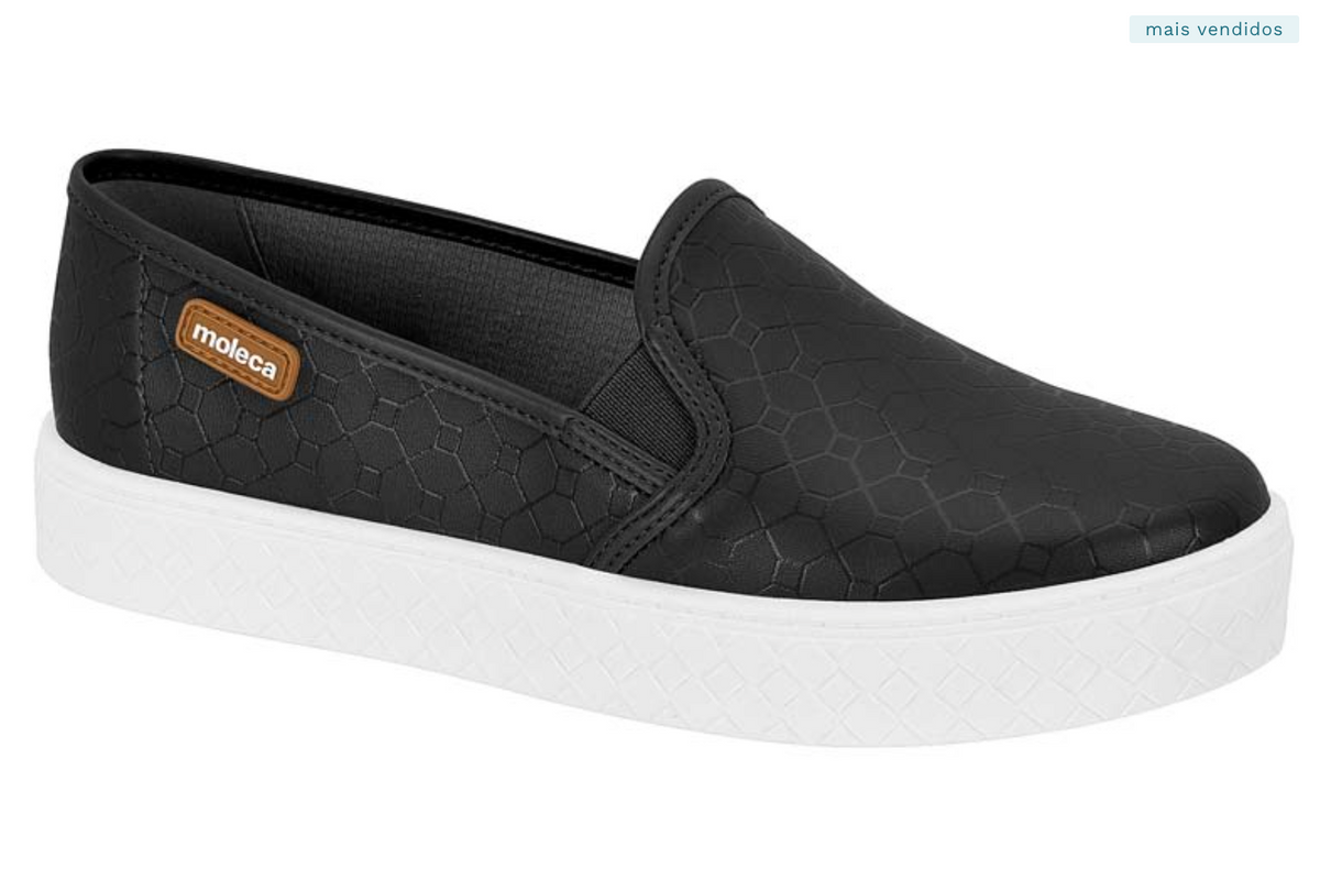 Mocassim Feminino l Moleca Napa Turim Microfuros